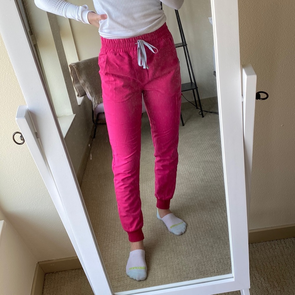 Pink high waisted Zamora joggers